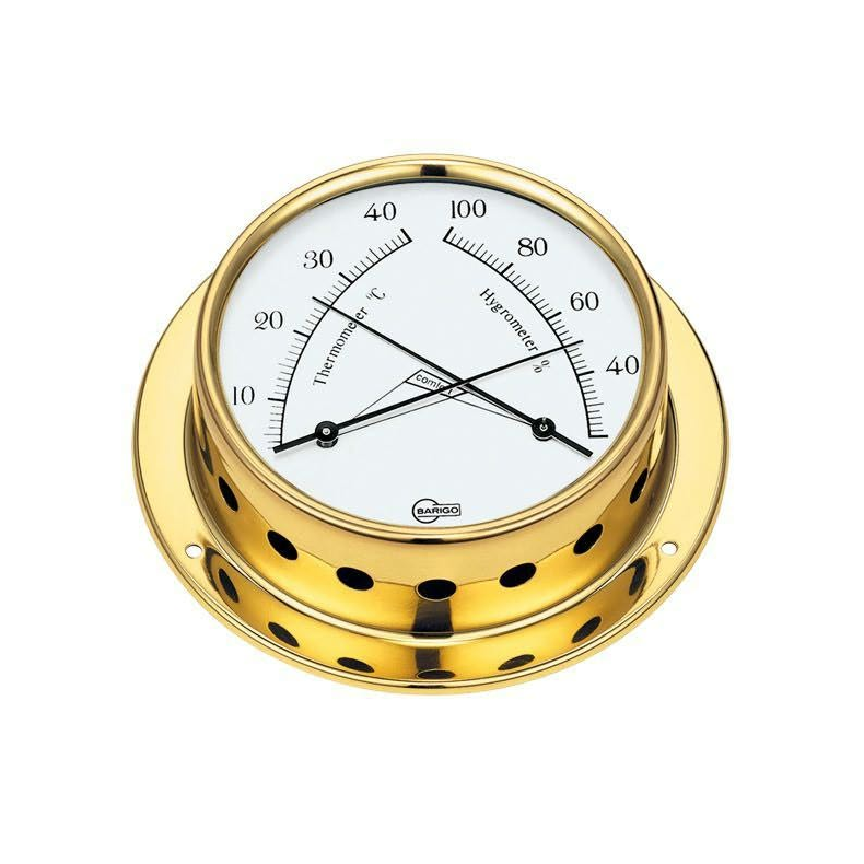 Barigo tempo-s termo/hygrometer 70/88mm messing