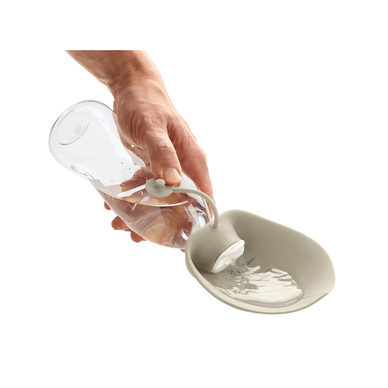 Hunde drikkeflaske m. siliconeskl beige 550 ml