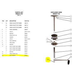 Mtrik til hndtag til Andersen manual spil 102 - 967500