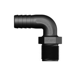 Slangestuds 90* udv. gevind komposit