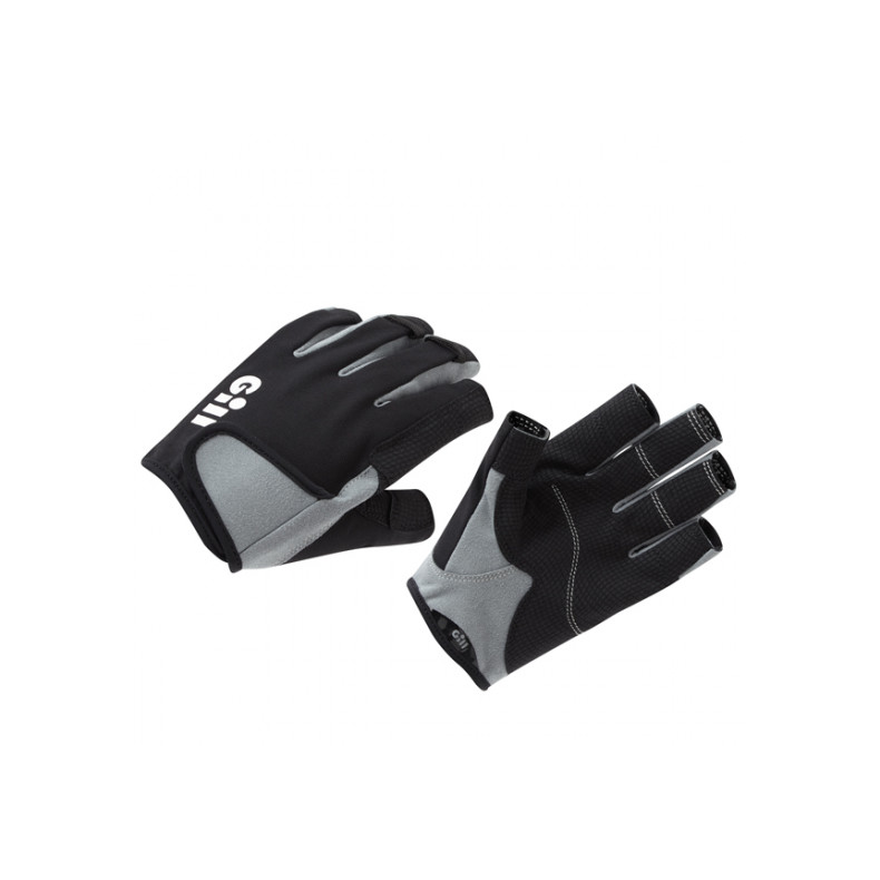 Gill 7043 sejlerhandsker u/fingre sort/gr