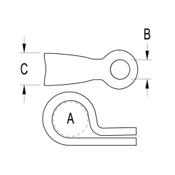 Ronstan Bjle med 1 skruehul 6 mm
