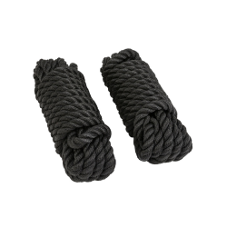 Fortjningsline PP sort 6 meter, 2 stk