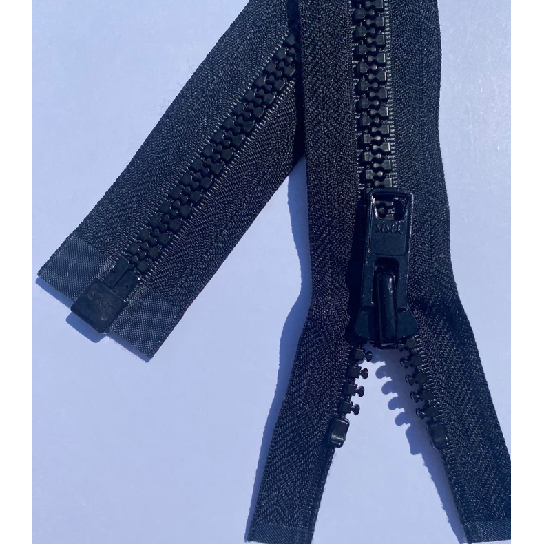 YKK Lynlås delrin 9mm  sort med dobbeltskyder Lynlås delrin 9mm 150cm sort