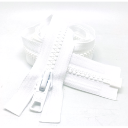 YKK Lynls 9mm Delbar Lynls Dobbelt Skyder Hvid 