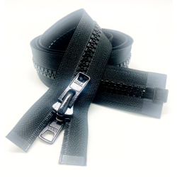 YKK Lynls delrin 9mm  sort med dobbeltskyder