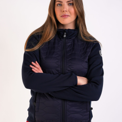 W Levo Quilted Zip, Dk Navy Blue