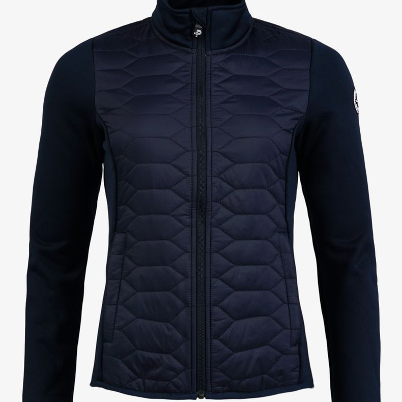 W Levo Quilted Zip, Dk Navy Blue, Large