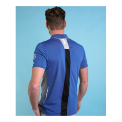 Pelle P Arc Mesh Polo, Mid Blue, Xx-Large