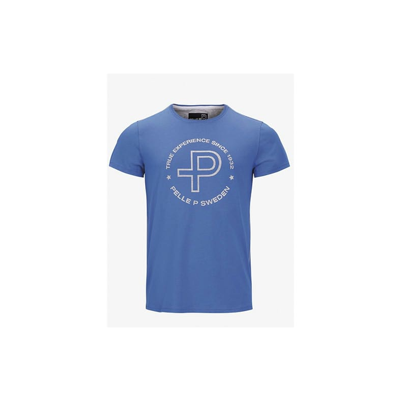 T-Shirt Circle Print, Lapis Str. X-Large - Pelle P
