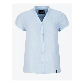 Pelle P Linen Blouse, Dame, Sky Blue Melange