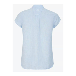 Pelle P Linen Blouse, Dame, Sky Blue Melange