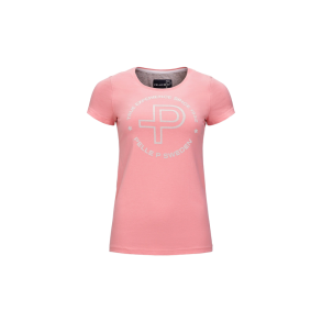 W T-Shirt Circle Print Salmon Str. Medium - Pelle P