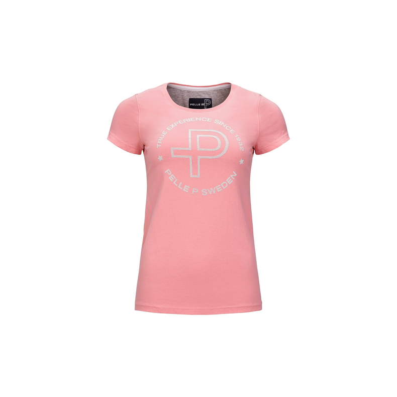 W T-Shirt Circle Print Salmon Str. X-Large - Pelle P