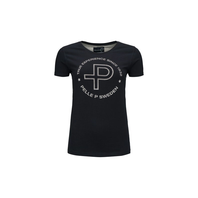 W T-Shirt Circle Print, Dk Navy Blue, X-Large