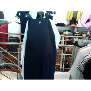 W Tie Dress Dk Navy Str. Large - Pelle P