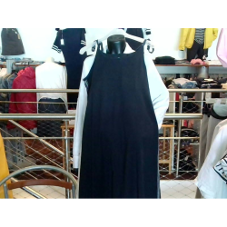 W Tie Dress Dk Navy Str. Large - Pelle P