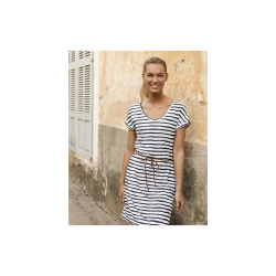 Pelle P W Hammersmith Flowy Dress Dk Navy Stripe   Str. M