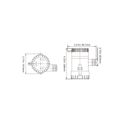Lænsepumpe Seaflo 12v, 750gph / 2839 Lt/T