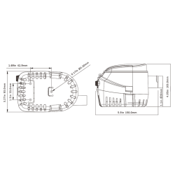 Automatisk L�nsepumpe Seaflo 24v, 1100gph / 4164 Lt/T