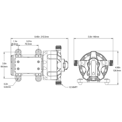 Seaflo Smart Pumpe - Variabel hastighed- 12V  18,9 L/min