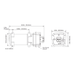 Ferskvandspumpe 24v, 17.0lpm-4.5gpm, 40psi-2.8bar