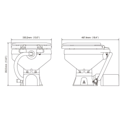 Elektrisk Marine Toilet Compact,12v Seaflo