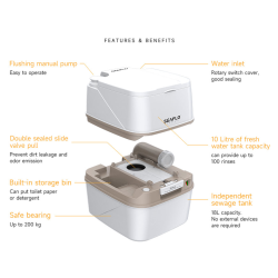 18L Multifunctional Injection Portable Toilet