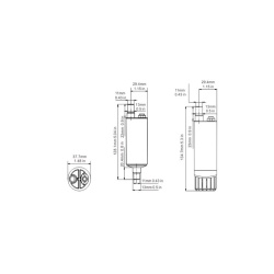 SEAFLO dyk- og inlinepumpe 12V - 200 GPH / 12,6 l/min