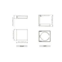 Foldbar kopholder Hvid