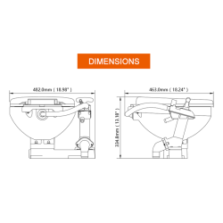 Marine Toilet Regular, Seaflo