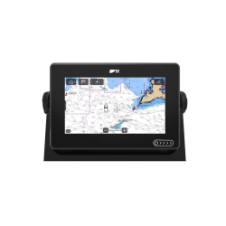 Raymarine Axiom+ 7 display med Lighthouse skort over Nord Europa