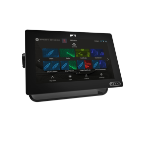 Raymarine Axiom+ 9 display med Lighthouse skort over Nord Europa