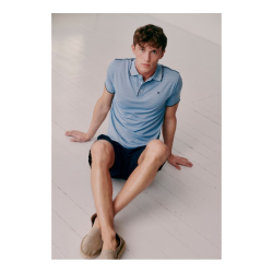 Redgreen Cane Kortrmet Polo, Dusty Blue, Str. Small