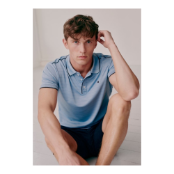 Redgreen Cane Kortrmet Polo, Dusty Blue, Str. Small