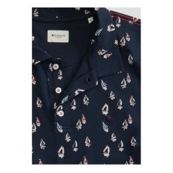 Redgreen Colton Skjorte m. Kort rme, Mrk Navy Mnstret, Str. XXX-Large