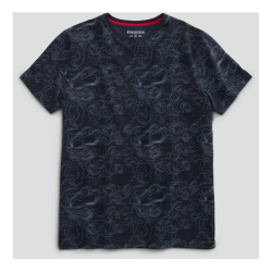Redgreen Caspar T-Shirt, Dark Navy Pattern, Str. Small