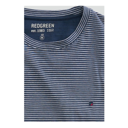 Redgreen Cowel T-Shirt, Mrk Navy Stribet, Str. X-Large