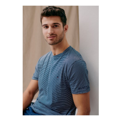 Redgreen Cowel T-Shirt, Mrk Navy Stribet, Str. X-Large