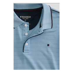 Redgreen Cane Kortrmet Polo, Dusty Blue, Str. Small