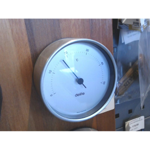 Termometer - Delite/Clausen  - brstet rustfri stl / satin skive