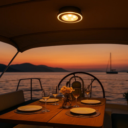 Sprayhood lampe Solar LED - magnetisk med fjernbetjening
