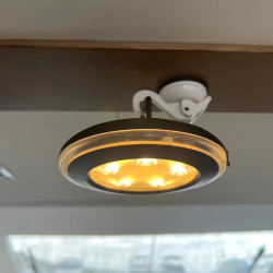 Sprayhood lampe Solar LED - magnetisk med fjernbetjening
