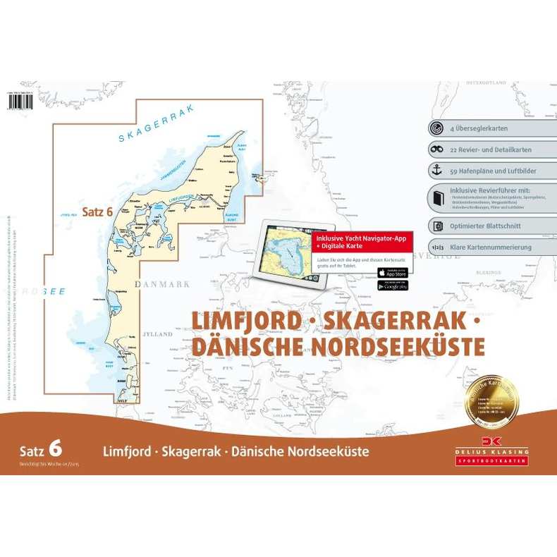 Satz 6, Limfjorden-Skagerak-Nordsen Sspotskort Delius Klasing