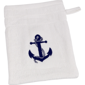 Vaskeklud/hanske med anker