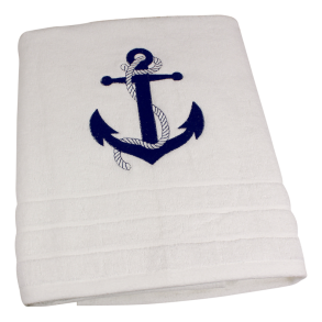 Badehndklde med anker 90x150