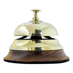 Receptionsklokke messing 13cm