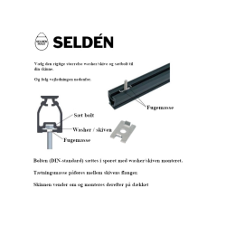 Seldn WASHER - SLID.BOLT M8 - 36x24 ST