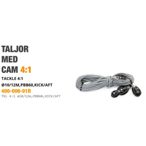 Seld�n TKL 4:1 �10/12m,PBB60,KICK/AFT  - Talje til cockpit