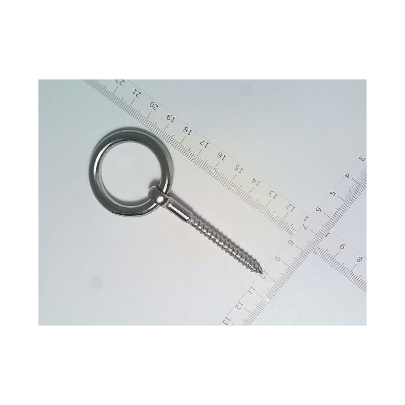 Bdring M. Ring og Trskrue - Rustfri 316 -  Bdring M. Trskrue - Rustfri 316 - Skrue 6 X 55 Mm - Ring 6 X 30 Mm